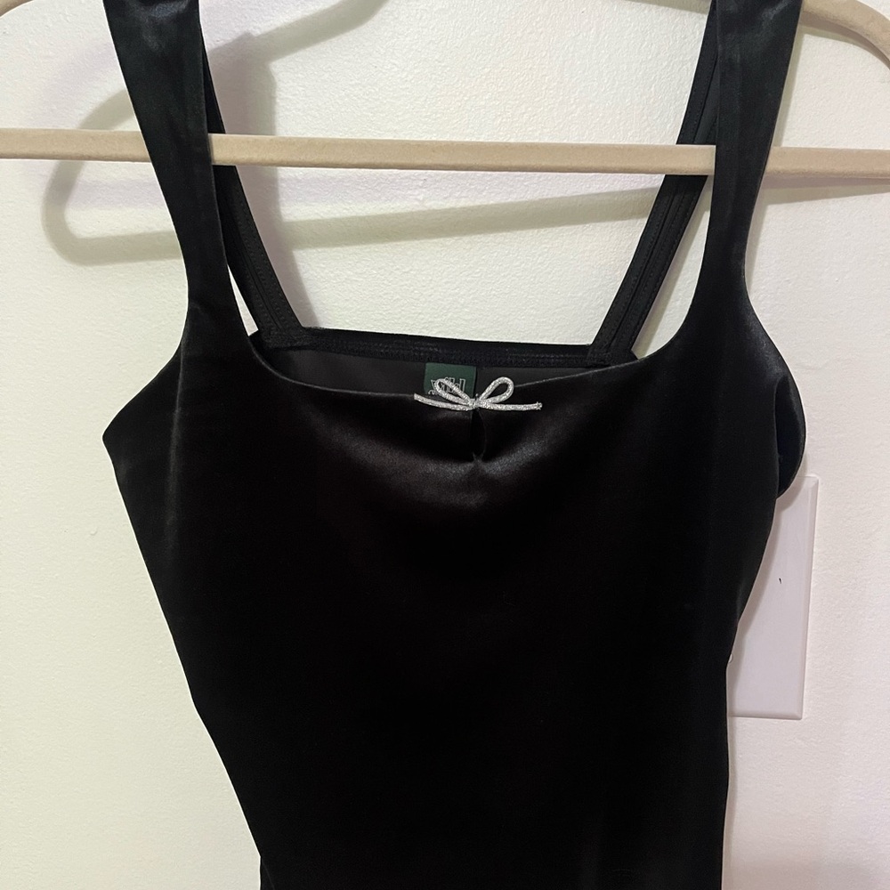 Elegant Black Velvet tank top